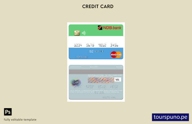 lista para imprimir plantilla mastercard del Banco Nacional de Desarrollo de Sie